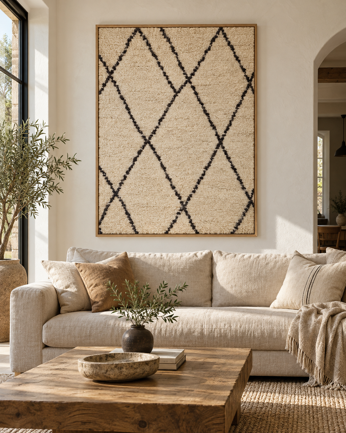 Tableau Tapis berbère accroché dans un intérieur