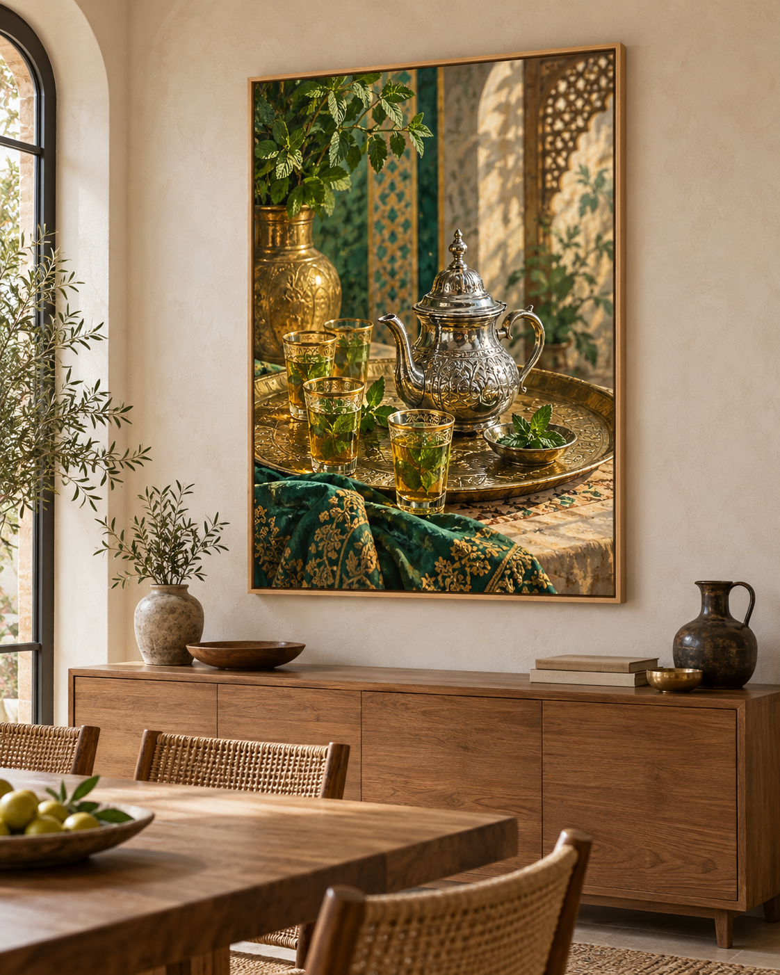 Tableau Thé à la menthe accroché dans un intérieur
