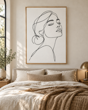 Tableau Un trait accroché dans un intérieur