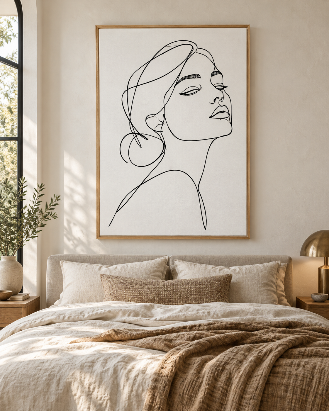 Tableau Un trait accroché dans un intérieur