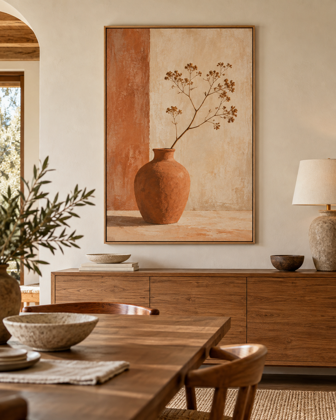 Tableau Vase accroché dans un intérieur