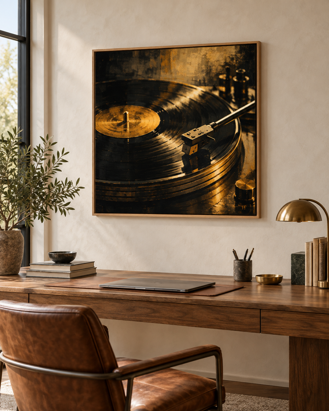 Tableau Vinyle accroché dans un intérieur